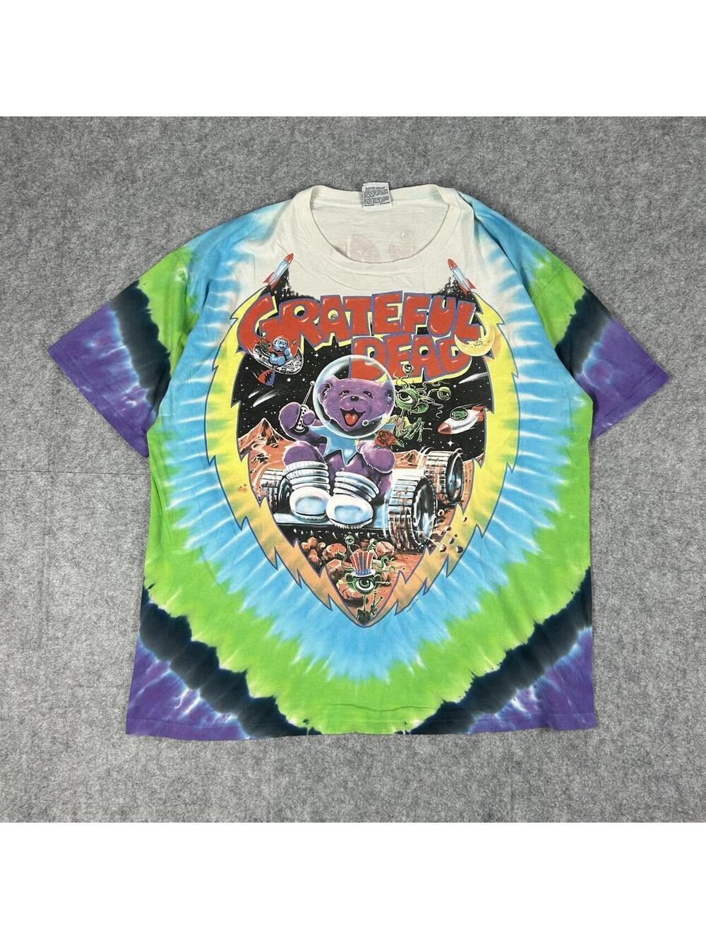 Vintage 90s Liquid Blue 1997 Grateful Dead Cosmic Charlie AOP Band Shirt Size XL